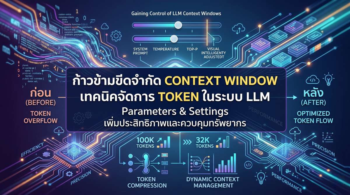 ก้าวข้ามขีดจำกัด Context Window เทคนิคจัดการ Token ในระบบ LLM Parameters & Settings