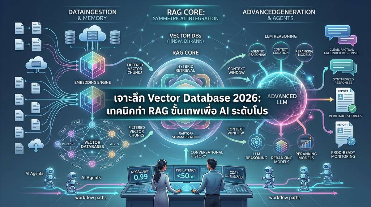 เจาะลึก Vector Database 2026 เทคนิคทำ RAG ขั้นเทพเพื่อ AI ระดับโปร