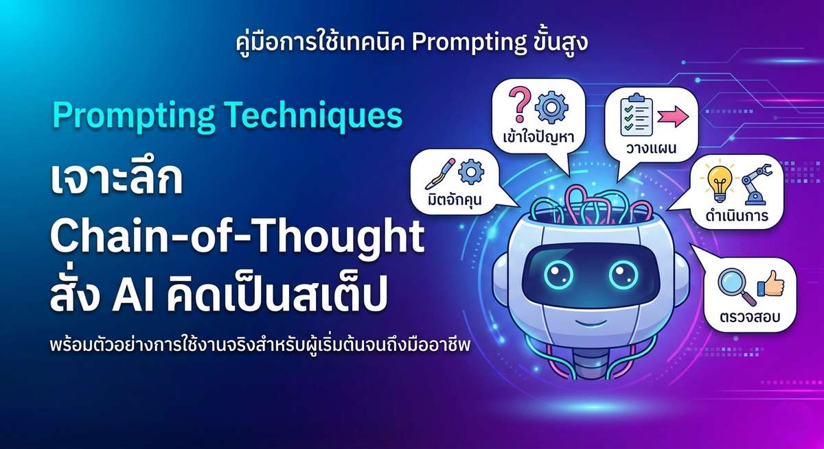 Prompting Techniques เจาะลึก Chain-of-Thought สั่ง AI คิดเป็นสเต็ป